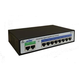 מתג Gigabit עם 8 יציאות PoE ושתי יציאות Uplink. — GP 208 C